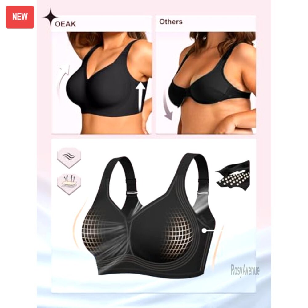 Plus Size Wireless Full Coverage Bra Seamless Sup… - image 4